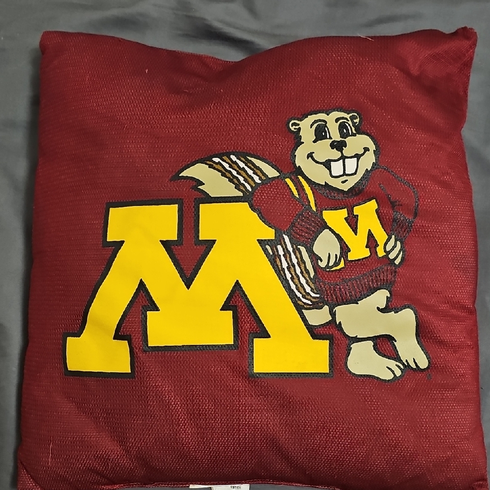 University of Minnesota Maroon Throw Pillow